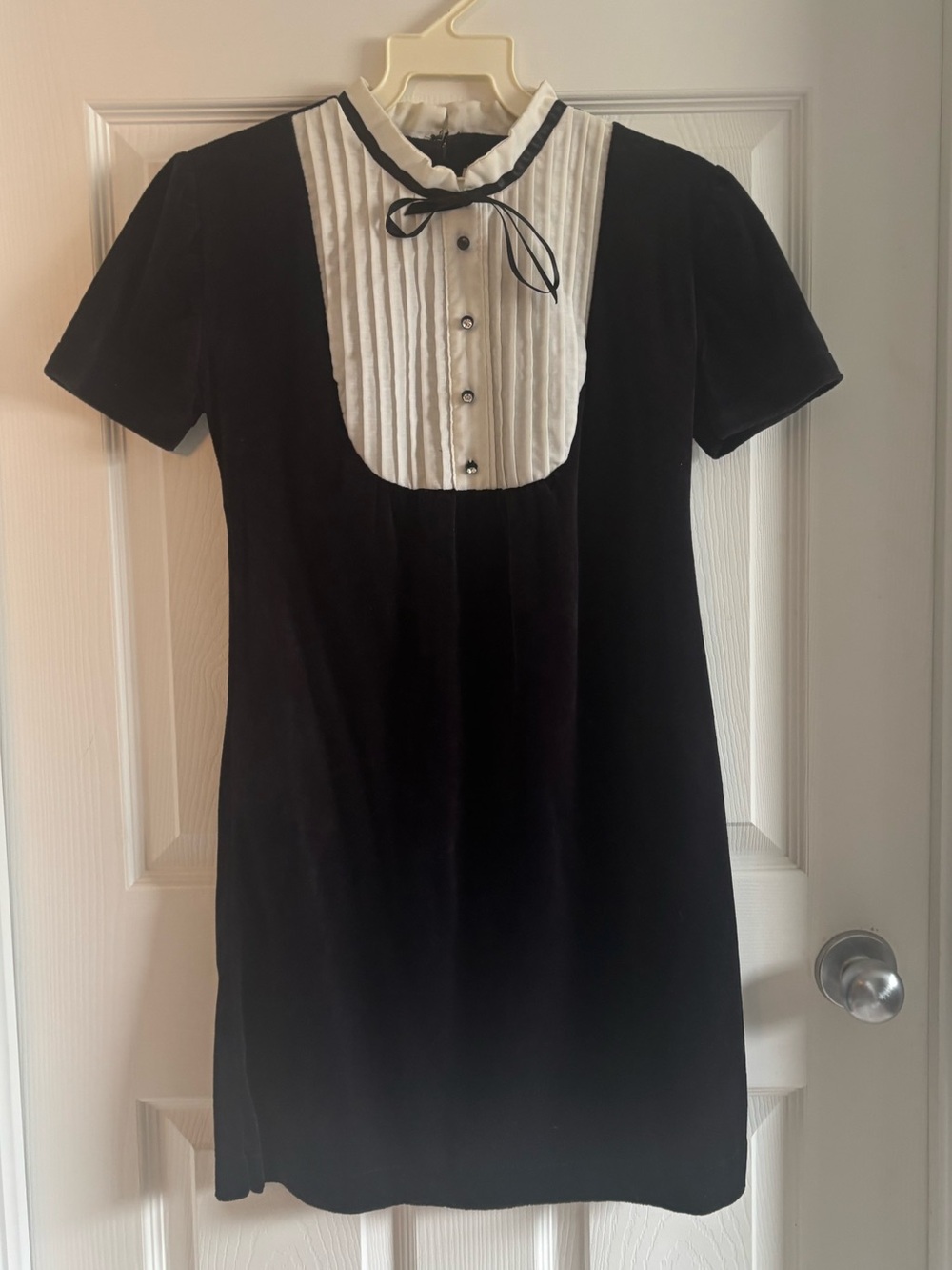 Jolie Two Black Dress with White Accents Rocky Horror Picture Show Vibes